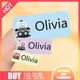 Multi Size Custom Cartoon Waterproof Name Sticker Personlized First Name Label Stickers with Names