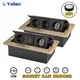 Aluminum Panel EUR/French Bronze Gold(Бронза Bинтажна)/Black/Silver Table Socket 2/3 Way Outlet USB