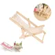 1/2pcs 1/12 Dollhouse Miniature Beach Lounge Deck Chair Model Toys Decoration Dolls House Mini