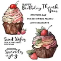 Mangocraft Sweet Cupcake Cutting Dies Clear Stamps Happy Birthday DIY Scrapbooking Metal Dies