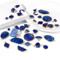 Natural Blue Lapis Lazuli Connector Charms Pendant Stone Warter Drop Teardrop Heart Pendants Charm