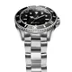 Diver Style Watch 39mm Black Dial Unidrectional Rotatable Bezel Japan Movement Steel Strap