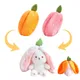 Kawaii Fruit Transfigured Bunny Plush Toy Cute Carrot Strawberry Turn Into Rabbit Plush Toy Kids