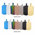 5Pcs Whole Sale 7 Colors Military Tag Men Jewelry Stainless Steel Necklace Pendant High Polished