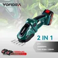 Yofidra 24V 2 in 1 Electric Hedge Trimmer 20000rpm Household Lawn Mower Garden Bush Scissors Grass