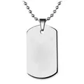 1pc Military Army ID Tag Badge Pet Cat Dog Tag Pendant Man Metal Color Stainless Steel Chain