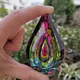 76mm Rainbow Crystal Suncatcher Loquat Pendant Chandelier Prism Lamp Parts Hanging Ornaments Home