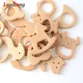 1Pcs Baby Wood Animal Beads Natural Beech Teething Wooden Beads For Jewelry Making Baby Teether Gift