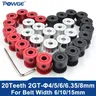 POWGE GT 20 Teeth 2GT Timing Pulley Bore 4/5/6/6.35/8mm for 2MGT GT2 Synchronous belt width