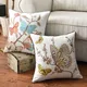 Butterfly Cushion Cover 45x45cm Floral Country Style Pillow Cover Cotton Embroidery Suqare Home