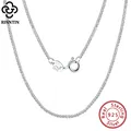 Rinntin 925 Sterling Silver Italian Handmade 1.2mm Chopin Chain Necklace for Women Fashion Simple