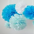 5pcs 6''-12'' Tissue Paper Pompoms Wedding Decorative Paper Flowers Ball Baby Shower Birthday Party