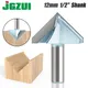 1pc 12mm 1/2′′ Shank 90 Degree V Groove Template V-Groove Router Bit Cleaning Flush Trim Corner