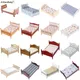 1/12 Dollhouse Metal/Wooden Mini Single/Double Bed Bedroom Furniture Toy Living Room Furniture Model
