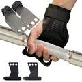 Weightlifting Gymnastic Carbon Grips Gym Exercise Fitness Weight Lifting Gloves 3 Hole Hand Grips