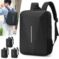 Black PC Hard Shell Bag Leisure Commuting Waterproof Lightweight Business Backpack Men's Backpack