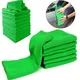 10Pcs Green Car Cleaning Wash Cloth Microfibre Cleaning Auto Car Detailing Soft Cloths Wash Towel