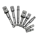 Chrome Vanadium Steel Socket Adapter Hex Shank to 1/4" 3/8" 1/2" Extension Drill Bit Bar Hex Bit Set