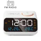 Mordern FM Radio LED Alarm Clock for Bedside Wake Up. Digital Table Calendar with Temperature