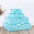 Square Thicken Gift Box With Ribbons Birthday Wedding Event & Party Favours Decoration Storage Gift