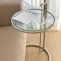 Nordic Creative Glass Lift Coffee Table Transparent Sofa Side Table Simple Modern Designer C-shaped