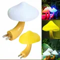 Mushroom Shape LED Night Lights Sensor Dusk to Dawn Bedroom Decor Wall Lamps for Kids Children's