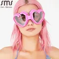 Heart Shaped Goggle Sunglasses One Piece Women Sunglasses Oversized Gradient Lens Brand Designer