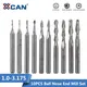 XCAN Ball Nose End Mill Cutter Set 10pcs 1/8''(3.175mm) Shank Carbide Spiral CNC Router Bit Wood