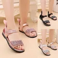 Children Sandals For Toddlers Girl Big Girls Kids Beach Shoes Cute Sweet Princess Rhinestone With