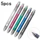 5pcs/lot 6 in 1 Multifunction Pen with 0.7mm 5 colors Ballpoint pen refill and 0.5mm mechanical