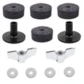 12 Pcs/set Drum Kit Cymbal Soft Round Felt Pad Wing Nut Washers Drum Set Assembly Accessories