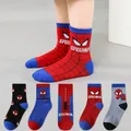 Disney Baby Socks Spiderman Cartoon Anime Hero Cotton Boys Tube Socks Children Autumn Winter Kids