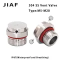 1PCS 304 Stainless Steel Waterproof Air Vent Valve M16 M20 M8 Screw In Protective Vent Plug M12