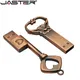 JASTER Copper love heart shaped key usb flash drive pendrive pen drive 4gb 16gb 32gb 64gb metal keys