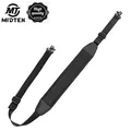 MidTen 1PCS Black Adjustable Nylon 2 Point Rifle Gun Sling With Ring Durable Shoulder Padded Strap