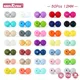 50Pcs 12MM Round Silicone Beads Perle Silicone Baby Teething Accessories Chewable Baby Teethers Bpa