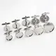 10pcs/ Lot 12mm 14mm 16mm 18mm 20mm Rhodium Colors Plated Copper Cufflink Base Cuff Link Settings