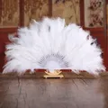Soft Fluffy Lady Burlesque Wedding Hand Fancy Dress Costume Dance Feather Portable Fan Chinese