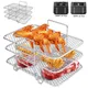 Air Fryer Rack Stainless Steel Multi-Layer Dehydrator Rack Cooking Steamer Roasting Racks Air Fryer