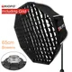 Triopo 65cm Photo Bowens Mount Softbox w/ Honeycomb Grid Portable Outdoor Octagon Umbrella Soft Box