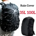 35L 100L Rain Cover Backpack Waterproof Bag Large Capacity Dust Hiking Camping Bags Portable Black