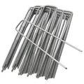 U-Shaped Galvanized Ground Anchors Stakes Pegs Pins Spike for Securing Lawn Farm Sod Weed Barrier