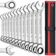 Key Ratchet Wrench Set 72 Tooth Gear Ring Torque Socket Wrench Set Metric Combination Ratchet