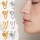 Women Fake Piercing Nose Hoop Septum Non Piercing Delicate Nose Clip Rock HipHoop Steel Magnet