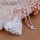 Photo frame free shipping silver color for women necklace jewelry silver jewelry fashion cute Heart