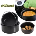 6/7/8 Inch Round Cake Mold Non Stick Baking Pan Tray Molds Air Fryer Basket With Handles Bakeware