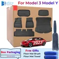 3D Floor Mats For Tesla Model 3 Model Y Custom Fit 3 Layer XPE Floor Mat Trunk Storage Mat