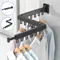 Balcony Clothes Drying Rack Folding Clothes Hanger Invisible Retractable Wall Mount Clothes Hanger