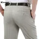 2021 Big Size 44 Summer Comfortable Business Linen Pants Mens High Quality Casual Trousers Straight