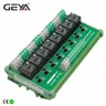 GEYA 8 Channel Interface Relay Module 5VDC 12VACDC 24VACDC DIN Rail Panel Mount for Automation PLC